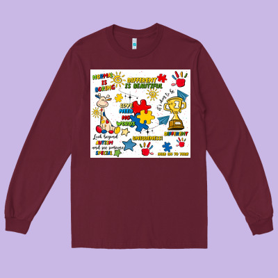 Autism Long Sleeve Tee Designed By Artiststas