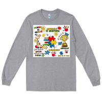 Heather Grey autism Long Sleeve Tee - Artiststas
