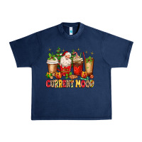 Navy Christmas Santa coffee cups current mood Urban Heavy Tee - MaliasSmallBusiness