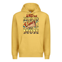 Antique Gold Loud and proud cheer Mom Mother's Day Premium Hoodie - CowGirlArtShop