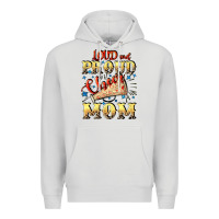 Dove Grey Loud and proud cheer Mom Mother's Day Premium Hoodie - CowGirlArtShop