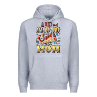 Heather Grey Loud and proud cheer Mom Mother's Day Premium Hoodie - CowGirlArtShop