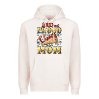Pale Pink Loud and proud cheer Mom Mother's Day Premium Hoodie - CowGirlArtShop