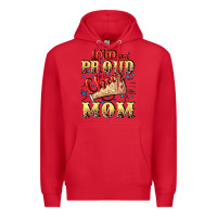 Red Loud and proud cheer Mom Mother's Day Premium Hoodie - CowGirlArtShop