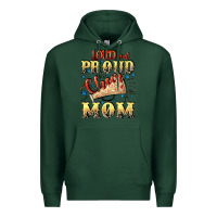 Sports Green Loud and proud cheer Mom Mother's Day Premium Hoodie - CowGirlArtShop