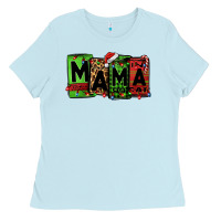 Baby Blue Christmas mama Ladies Tee - Jasminsmagicworld