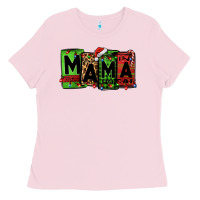 Bubblegum Pink Christmas mama Ladies Tee - Jasminsmagicworld