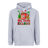 Heather Grey hot cocoa season Heavyweight Hoodie - OliviaCreatesArt