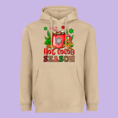 Hot Cocoa Season Heavyweight Hoodie Designed By Oliviacreatesart