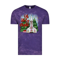 Cloud Purple christmas church oh holy night Vintage Tee - MaliasSmallBusiness