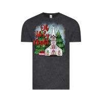 Vintage Black christmas church oh holy night Vintage Tee - MaliasSmallBusiness
