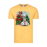 Vintage Mustard christmas church oh holy night Vintage Tee - MaliasSmallBusiness