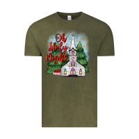 Vintage Olive christmas church oh holy night Vintage Tee - MaliasSmallBusiness
