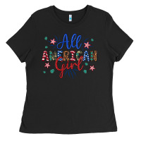 Black all american girl Ladies Tee - Artiststas