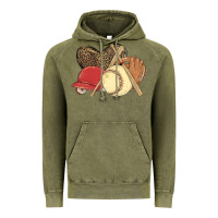 Vintage Olive softball Vintage Hoodie - MaliasSmallBusiness