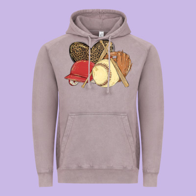 Softball Vintage Hoodie Designed By Maliassmallbusiness