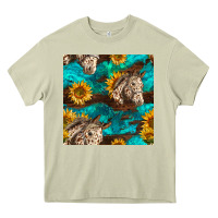 Appaloosa Horses And Sunflowers Seamless Pattern Heavy Core Tee | Teevron
