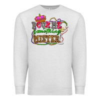 Oatmeal Heather pour me something mister olivia Premium Sweatshirt - OliviaCreatesArt