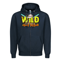 Navy Wild about Softball Zipper Hoodie - HowdyJamesFarm