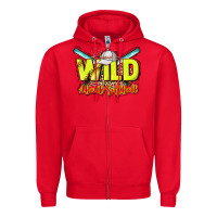 Red Wild about Softball Zipper Hoodie - HowdyJamesFarm
