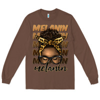Chestnut melanin afro messy bun Long Sleeve Tee - Artiststas