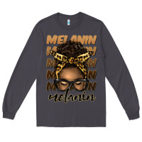 Smoke melanin afro messy bun Long Sleeve Tee - Artiststas