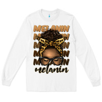 White melanin afro messy bun Long Sleeve Tee - Artiststas