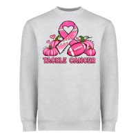 Heather Grey tackle cancer pumpkins football and ribbon breast cancer awareness Heavyweight Sweatshirt - Jasminsmagicworld