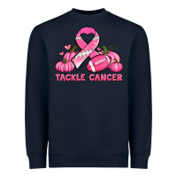 Navy tackle cancer pumpkins football and ribbon breast cancer awareness Heavyweight Sweatshirt - Jasminsmagicworld