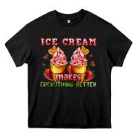 Black ice cream makes everything better Heavy Core Tee - AdoDesignShop