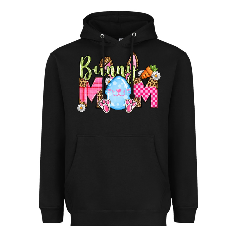 Easter Day Bunny Mom Heavyweight Hoodie by OliviaCreatesArt | Teevron