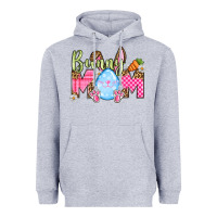 Heather Grey Easter Day Bunny mom Heavyweight Hoodie - OliviaCreatesArt