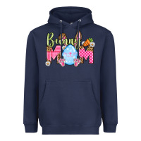 Navy Easter Day Bunny mom Heavyweight Hoodie - OliviaCreatesArt