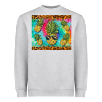Heather Grey summer pineapple Heavyweight Sweatshirt - BarkalooDesign
