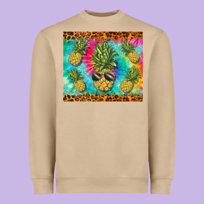Summer Pineapple Heavyweight Sweatshirt Designed By Barkaloodesign