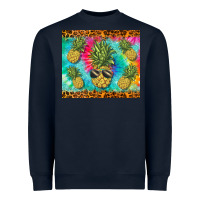 Navy summer pineapple Heavyweight Sweatshirt - BarkalooDesign