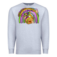 Heather Grey mardi gras rainbow Premium Sweatshirt - OliviaCreatesArt