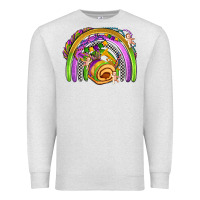Oatmeal Heather mardi gras rainbow Premium Sweatshirt - OliviaCreatesArt