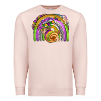 Pale Pink mardi gras rainbow Premium Sweatshirt - OliviaCreatesArt