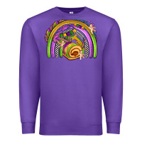 Purple mardi gras rainbow Premium Sweatshirt - OliviaCreatesArt