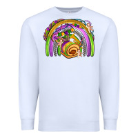 White mardi gras rainbow Premium Sweatshirt - OliviaCreatesArt