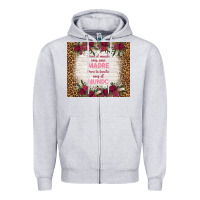Heather Grey para el mundo eres una madre para tu familia eres Zipper Hoodie - TumblerDesignByShophia