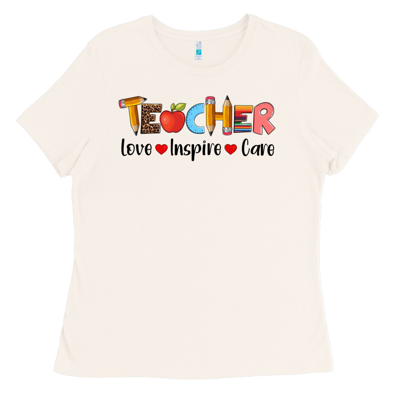 Teacher Love Inspıre Care Wıth  And Pen Ladies Tee by Artiststas | Teevron