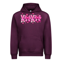 Mauve Wine XOXO Valentines Urban Hoodie - CowhideDigitalArt