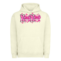 Pigment Pistachio XOXO Valentines Urban Hoodie - CowhideDigitalArt