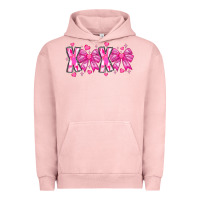 Pigment Salmon XOXO Valentines Urban Hoodie - CowhideDigitalArt
