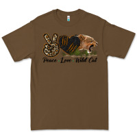 Cacao Peace Love Wild Cat Head Premium Tee - LillyAllenDesigns