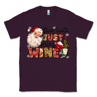 Plum dear santa just bring wine Classic Tee - MaliasSmallBusiness