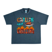 Midnight Navy chillin and grilling Urban Heavy Tee - MaliasSmallBusiness