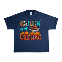 Navy chillin and grilling Urban Heavy Tee - MaliasSmallBusiness